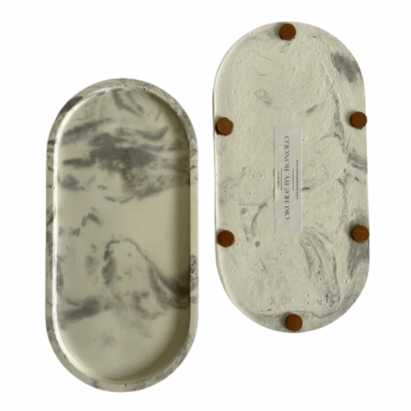 Okuhle By Bonolo Trinket Tray Grey with White Tones