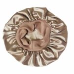Dubis Adult  double layer Satin Bonnet Gold