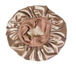 Dubis Adult  double layer  Satin Bonnet Rose gold