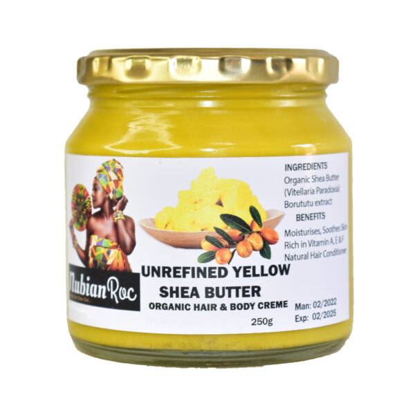 Nubian Roc Raw Unrefined Organic Shea Butter Yellow 250g