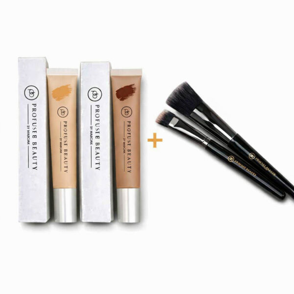 Profuse Beauty Liquid Concealer + Flat Brush + Concealer Brush