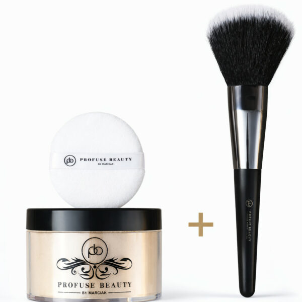 Profuse Beauty Hd Perfecting powder NO 3/4 + Powder Brush