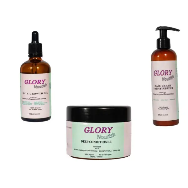 Glory Nourish Grow and Glow hair set