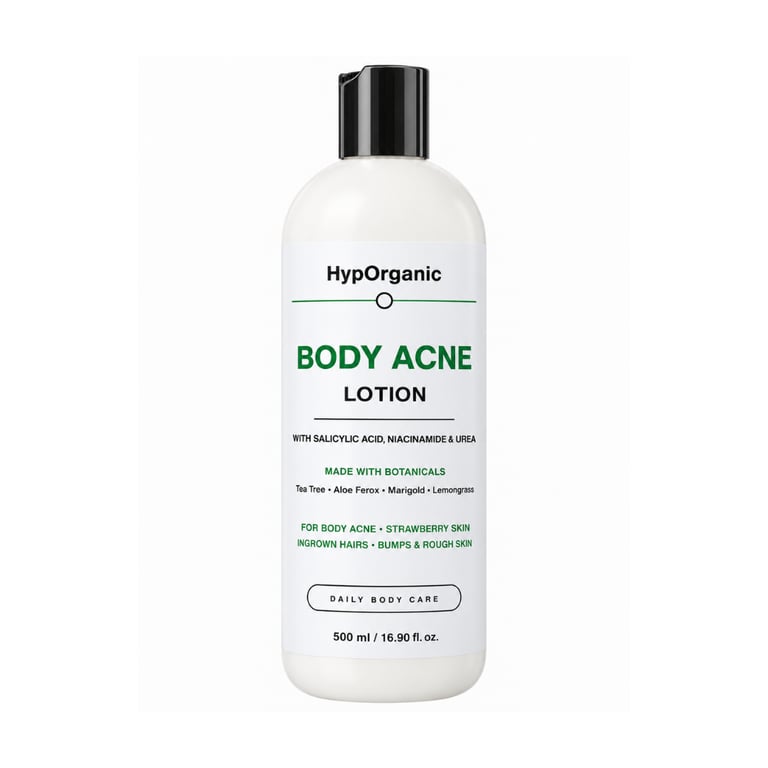 download-17.jpg HypOrganic Body Acne Body Lotion with Salicylic Acid, Niacinamide & Urea 500ml - Image 1